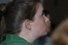 Freshman Emily Blackketter listened intently to Voddie Baucham during a session of the Faith in Practice Conference. - Photo by Heather Phillips