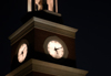 Miller Tower on a fall night. - Photo by Morris Abernathy