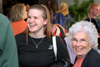 Junior Liz Hand and her grandmother fellowship before a Family Weekend chapel service. - Photo by Kyle Kurlick