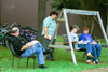 Freshman Stephanie Gardner shows her family what life at Union is like during Family Weekend 2002. - Photo by Lindsay Stavish