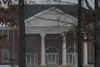 Hammons Hall during a snow shower. - Photo by Heather Phillips