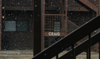 Large snowflakes falling outside the Craig building in the McAfee Residence Complex. - Photo by Heather Phillips