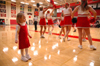 A future Bulldog cheerleader got a feel for the sidelines during the Lady Bulldogs' game against Cumberland. - Photo by Kristen Nicole Sayres