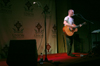 INO recording artist Derek Webb performs at the Homecoming Coffeehouse. - Photo by Brad Moore