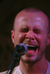 INO recording artist Derek Webb performs at the Homecoming Coffeehouse. - Photo by Kristen Nicole Sayres