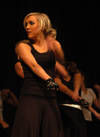 Jada Butler peformed a Broadway number with Chi Omega during Variety Show. - Photo by Heather Phillips