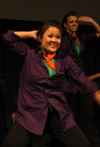 Kari Mynatt performed with the Zetas during the Variety Show.  Zeta ended up winning the large group category. - Photo by Heather Phillips