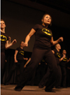 Kari Mynatt and the Zetas peformed numbers with a Batman theme during the Variety Show. Zeta ended up winning the large group category. - Photo by Heather Phillips