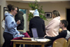 Students spend some quality time studying and socializing in the McAfee commons. - Photo by Stephanny Rodriguez