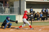 Freshman Michelle Albonetti slaps a pitch to the opposite field during a game at Union's Fesmire Field. - Photo by Brad Moore