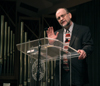 Roger Ellsworth, pastor of Immanuel Baptist Church in
Benton, Illinois, delivers a chapel address entitled <em>The Darkness-Despeller in Darkness</em> from Matthew 27:45-46. - Photo by Stephanny Rodriguez