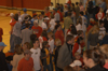 Excited student basketball fans prepare for the activities of Midnight Madness. - Photo by Jim Veneman