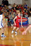 Crystal Eason (3) drives down court during the NAIA Women's Basketball National Championship Game.  - Photo by Morris Abernathy