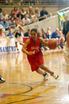 Jessica Graves (4) drives the lane during the NAIA Women's Basketball National Championship Game.  - Photo by Morris Abernathy