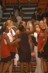 Congrats all around for the Lady Bulldogs during Midnight Madness.
  - Photo by Jim Veneman