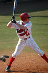 Sophmore James Brasfield stands ready in the batter's box. - Photo by Steven Aldridge