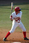 Josiah Enyart starts his swing in an at bat during Union's sweep of Mid-Continent College (Ky.). - Photo by Steven Aldridge