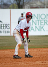 Kyle Yates takes a lead off at second during the Bulldog's vistory over Union College (Ky.). - Photo by Steven Aldridge