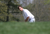 Cole Floyd eyes his the green prior to one of his chips in the TranSouth Conference Tournament.  Floyd finished fourth overall as Union captured the TranSouth Conference Championship. - Photo by Uncredited