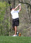William Boyd follows through after one of his drives in the 2006 TranSouth Conference Tournament.  Boyd finished third overall in the tournament as Union captured the TranSouth Title. - Photo by Uncredited