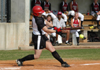 Senior third baseman Jessica Kee makes contact with a pitch during a Union win over Cumberland. - Photo by Steven Aldridge