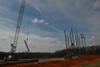 The Union community enjoyed watching the beginning stages of the steel structure for Roy L. White Hall dring late March and early April of 2006. - Photo by Morris Abernathy