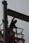 The Union community enjoyed watching the beginning stages of the steel structure for Roy L. White Hall dring late March and early April of 2006. - Photo by Morris Abernathy