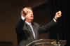 Dr. Jack Graham, SBC president and pastor of Prestonwood Baptist Church in Plano, TX, presents his chapel address entitled <i>The Heart of Worship.</i>   - Photo by Jim Veneman
