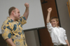 Participants and their sponsors have some fun in Harvey Hall before learning the results of the West Tennessee Regional Science Fair. - Photo by Kristen Nicole Sayres