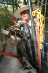 Dr. Marlyn Newhouse, associate professor of chemistry, enjoys spending time taking care of her
goats and rabbits. She owns a 50-acre farm in Medina, Tenn. complete with Russian hamsters. - Photo by Heather Phillips
