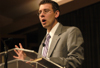 Chad P. Wilson, financial consultant with Investment Professionals spoke on <em>Can I be a Christian and thrive in the workplace at the same time? - Practical advice on being ministers in the workplace</em> during a recent chapel service. - Photo by Heather Phillips