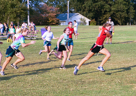 Intramural Flag Football Action