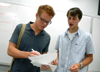 Mark Inman & Jonathan Moore get organized in their Focus group during New Student Orientation. - Photo by Kristen Nicole Sayres