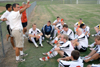 Union head coach Dr. Darin White addresses his team prior to a match at Union. - Photo by Kyle Kurlick
