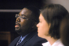 Jimmie Morris of Quenco Mental Health Services speaks during the annual Social Justice Symposium entitled <em>The Black and White of It.</em> - Photo by Kristen Nicole Sayres