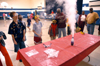 Parents and children watch and react to a chemistry presentation at the Lincoln Elementary School for <em>Mathematics and Science in Jackson</em>. - Photo by Brad Moore
