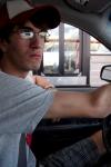 Kevin Furniss drives for his FOCUS group team as they participate in a scavenger hunt around Jackson. FOCUS groups use activities like scavenger hunts to help new freshmen get the layout of the City of Jackson. - Photo by Kyle Kurlick