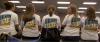 Traditionally, the new freshman wear their focus shirts to at least one event of FOCUS weekend, and these girls chose the open mic night. - Photo by Kyle Kurlick