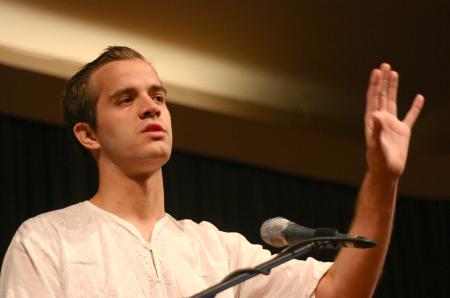 To help students be better informed about GO Trips, Senior Landon Preston talked during chapel about his trip to India.