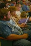 Family members, including the youngest ones, participated in the family chapel service during New Student Orientation by reading a scripture passage together. - Photo by Stephanie Schroeder