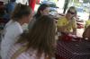 Laura Crittendon and Jenny Emmanuel enjoy some ice cream from Sonic and listens to Lauren Crane as she tells stories of her time thus far at Union during New Student Orientation. - Photo by Stephanie Schroeder