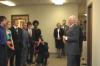 Winston Churchill meets with a group of students before speaking at the Tenth Annual Scholarship Banquet. - Photo by Holly Gushee