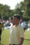 First year assisant coach Scott Marksberry watches from the sideline. - Photo by Steven Aldridge