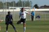Senior Marko Pavlovic heads the ball back down the field in Union's scrimmage win over Fisk. - Photo by Steven Aldridge