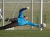 Chris Lean makes a save during Union's 1-1 double overtime tie versus No. 7 Mid-Continent. - Photo by Steven Aldridge