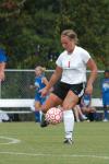 Sophomore Caitlin Zimmerman stops the ball as she attempts to get in position for a shot in Union's win over Brescia. - Photo by Steven Aldridge
