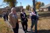 Members of the Class of 1957 reminisce during a tour of the old Union campus during their 50-year reunion at Homecoming. - Photo by Morris Abernathy