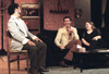 Jeremy Young, Ryan Schunemann, and Lindsey Garner get acquainted before dinner in <i>The Odd Couple.</i> - Photo by Jim Veneman
