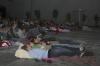 Students enjoy the drive-in movie in the Fesmire Field House during Homecoming. - Photo by Stephanie Schroeder