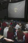 Students enjoy the drive-in movie in the Fesmire Field House during Homecoming. - Photo by Stephanie Schroeder